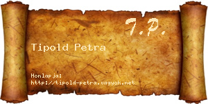 Tipold Petra névjegykártya